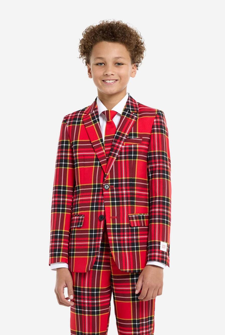 OppoSuits The Lumberjack Red Tartan Suit Boys 8Y